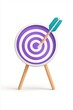 © Newvie - A creative target symbolizing goal achievement, featuring a purple circle and an arrow, perfect for motivation and focus.