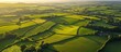 © Panuwat - Aerial view vast agricultural landscape covered green of Somerset