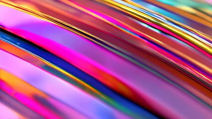 Poster - A colorful abstract image of vibrant light reflections, blending shades of pink, orange, and blue, creating a fluid, energetic visual.