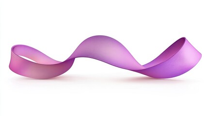 Poster - Abstract Purple Ribbon Shape with a White Background