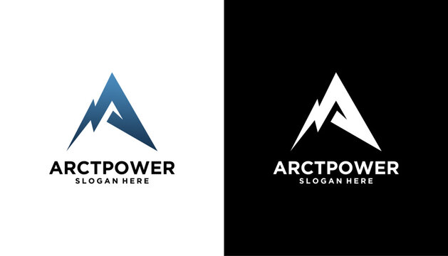 Initial letter a electric, thunder, power logo and icon vector illustrator