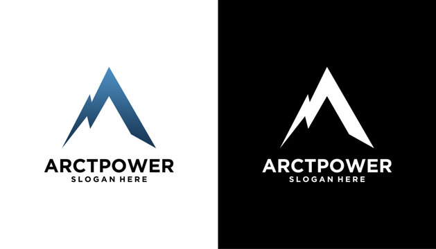 Initial letter a electric, thunder, power logo and icon vector illustrator