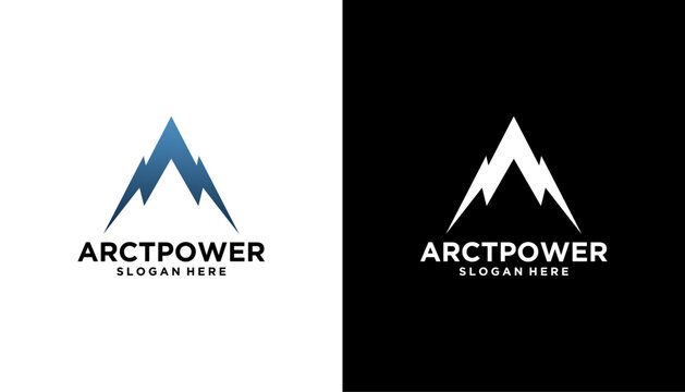 Initial letter a electric, thunder, power logo and icon vector illustrator