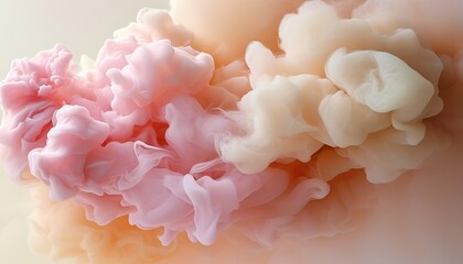 Poster - Creative art event featuring soft colorful smoke artistic studio abstract imagery calm environment close-up view conceptual exploration