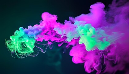 Aufkleber - Dynamic colorful smoke art display digital studio abstract image creative environment close-up view visual concept for artistic expression
