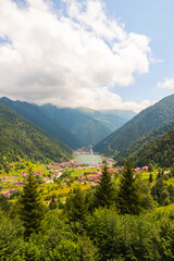 Wall Mural - uzungol trabzon. visit trabzon background vertical photo