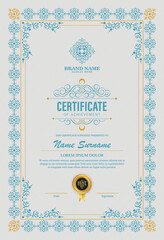 Wall Mural - Colorful achievement certificate best award diploma
