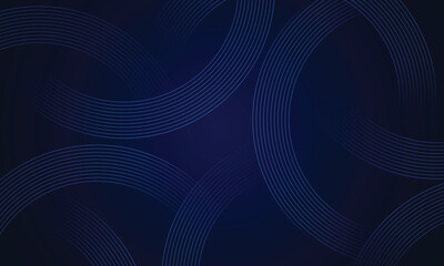 Poster - abstract dark blue circle line banner background