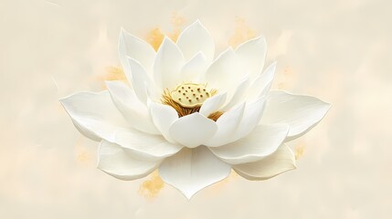 Wall Mural - traditional chinese golden embroidery lotus fluid illustration poster background