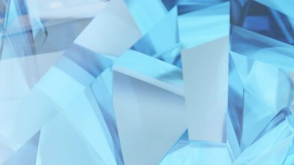 Poster - A modern background with a polygonal crystal shape. A 3D rendering of a geometric jewelry surface. Scenes with Spectrum color reflection crystals in the background.
