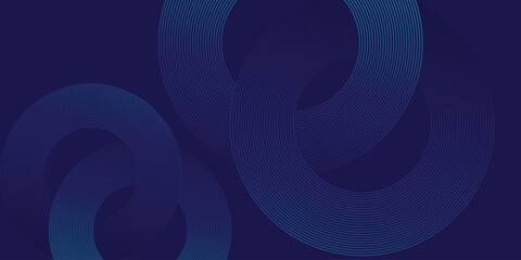 Poster - Abstract blue glowing line circle pattern. Blue geometric line modern shiny background. Cover, Banner, brochure, wallpaper, poster.