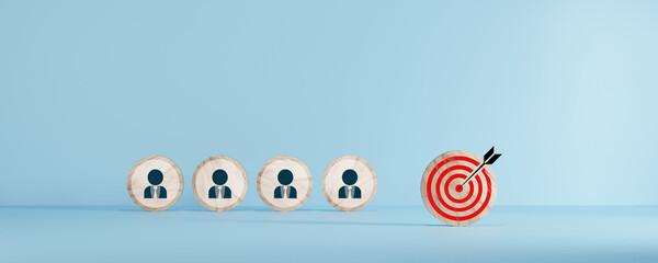 Wall Mural - business target goal and arrow icons, business strategy planning management, control assessment to a