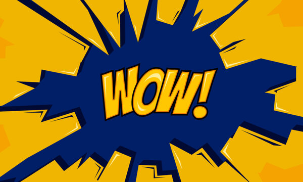 wow comic Background with crack hole carton style 