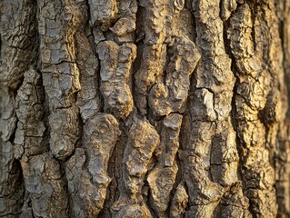 The rough texture of tree bark. AI.