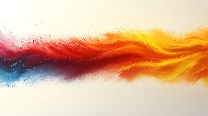 Poster - Vibrant Abstract Art Piece Illustrating Evolution of Colors with Dynamic Flow of Red, Orange, Yellow, and Blue in a Stunning Conceptual Representation