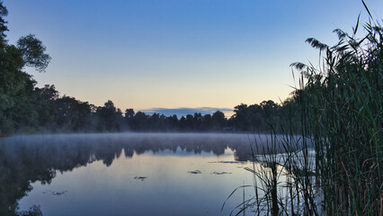 See am morgen - Wasser - Landschaft - Wolken - Sommer - Umwelt - Brandenburg - Germany	