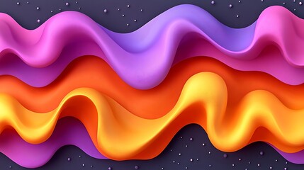 Poster - Serene Flowing Lines in Soft Colors Create a Dreamy Landscape, Perfect for Backgrounds and Abstract Art in Modern Design Projects