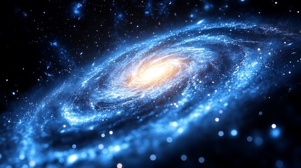 Poster - Swirling Vortex of Light and Shapes in Deep Space Capturing the Mystical Beauty of a Celestial Galaxy with Vibrant Colors and Cosmic Forms