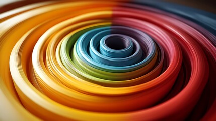 Poster - Vibrant Swirl of Rainbow Colors in Fluid Motion Creating a Stunning Visual Experience of Light and Hue