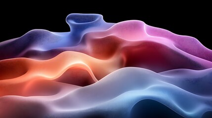 Poster - Abstract Swirls of Color Representing Digital Creativity in Fluid Motion, Perfect for Modern Design and Artistic Projects with Vibrant Visuals and Gentle Gradients