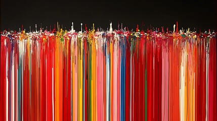 Poster - Vibrant Abstract Watercolor Artwork Featuring Dripping Techniques in Vivid Colors, Ideal for Art Lovers and Creative Projects