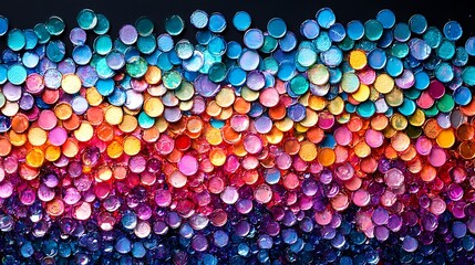 Poster - Ethereal Overlapping Landscape of Translucent Colors Creating a Stunning Mosaic of Light and Reflection in Vibrant Hues of Blue, Pink, and Orange