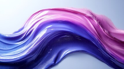 Poster - Vivid Intertwining Brush Strokes of Colorful Paint Creating a Flowing Abstract Design with Smooth and Shiny Surfaces for Artistic Inspiration and Creativity