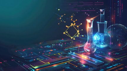 Aufkleber - Science technology concept. Education technology