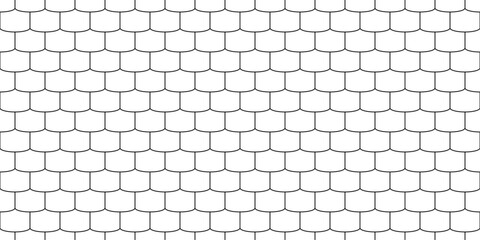Vector roof tiles pattern. Modern contemporary geometric shape design. Digital architectural material and texture resource.
