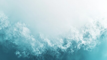 Poster - Serene Abstract Background with Ethereal Blue and White Color Palette, Soft Cloud-Like Texture for Creative and Inspirational Design Projects