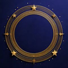 Wall Mural - imaginative drawing of universe and stars space in the frame to insert the text