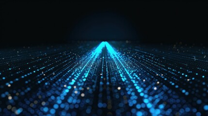 Poster - Abstract Digital Blue Light Path