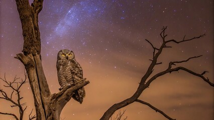 Canvas Print - owl on a branch