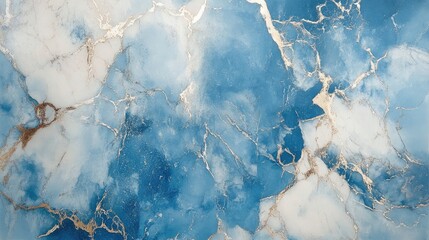 Poster - Abstract Blue Marble Texture with Gold Veins Ideal for Backgrounds, Business Cards, Websites, or Art Print Projects Creating a Luxurious Atmosphere