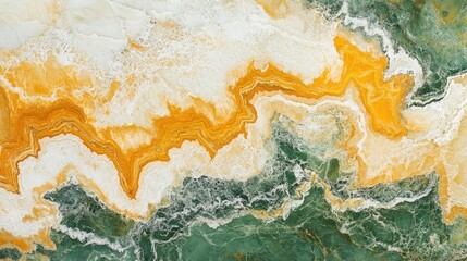 Poster - Abstract Geological Texture with Striking Orange and Green Patterns Creating a Fluid, Natural Design Perfect for Backgrounds and Artistic Projects