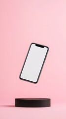 Poster - advertising-ready mockup of a mobile app prototype shown on a smartphone against a modern, gradient 