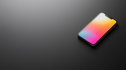 Poster - modern digital prototype mockup of a mobile app interface with sleek, minimalist design and interact