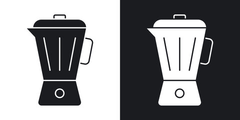 Blender icon set in black filled and solid filled style