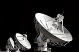 satellite dishes satellite dishes descend symbolizing communicat