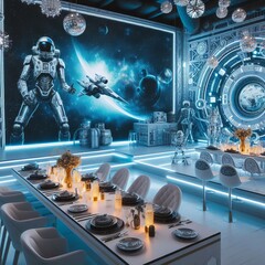 Poster - Sci Fi Adventure White space themed decor