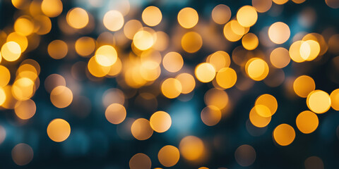 Poster - Abstract background with bokeh lights. Christmas festive background image. Created with Generative AI technology.