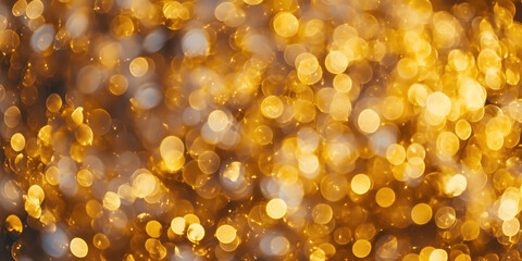 Poster - Abstract background with bokeh lights. Christmas festive background image. Created with Generative AI technology.