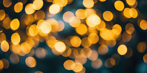 Poster - Abstract background with bokeh lights. Christmas festive background image. Created with Generative AI technology.