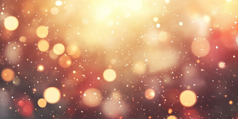 Poster - Abstract background with bokeh lights. Christmas festive background image. Created with Generative AI technology.