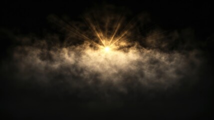Wall Mural - dense fog light mysterious atmosphere.