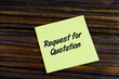 © Ardini - yellow memo pad with the word Request for quotation or RFQ