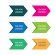 © vgturbo - Colorful arrow style message box on white background