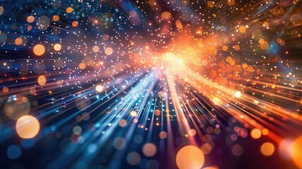 Poster - Abstract light flow representing technological evolution