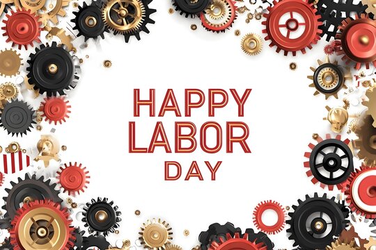 Labour day Safety hard hat and Construction tools background Labour Day concept on isolated background. 1st May celebrate on Labour Day is an annual holiday. celebration, day, poster, illustration,