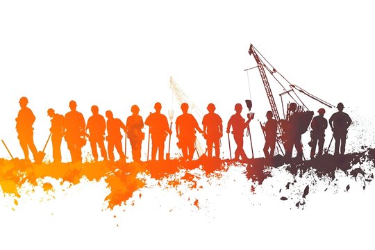 Labour day Safety hard hat and Construction tools background Labour Day concept on isolated background. 1st May celebrate on Labour Day is an annual holiday. celebration, day, poster, illustration,